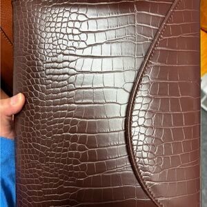 Chocolate Brown Crocodile A5 6-Ring Planner